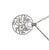 Early 21st Century 18k White Gold and Diamond Open Floral Circle Pendant Necklace For Sale - Image 4 of 9