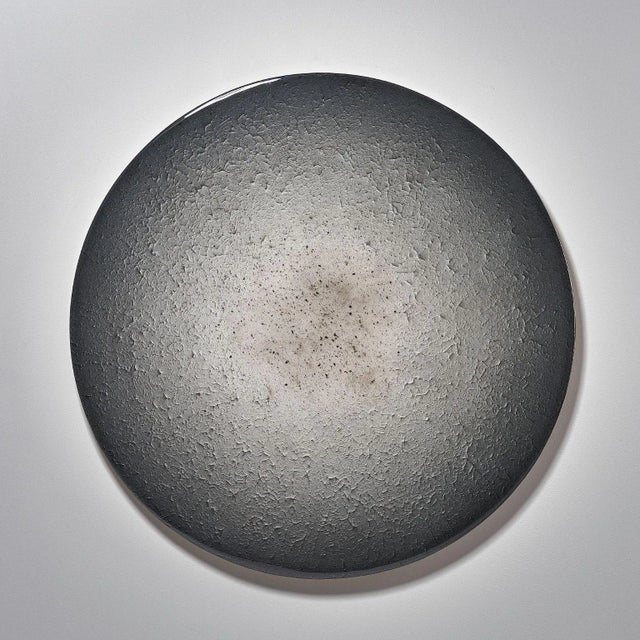 Ash minimalistic round by Corine Vanvoorbergen Dimensions: diameter 130 cm Materials: Brass, Wood, Ash, Epoxy and Acrylics...