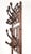 Victorian Belgian Wood Hall Tree With Beveled Mirror For Sale - Image 9 of 11