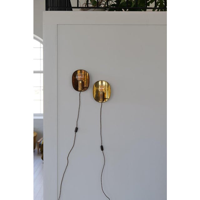 Mid-Century Modern Brass Wall Sconces, Sweden, 1960s, Set of 2 For Sale - Image 6 of 17