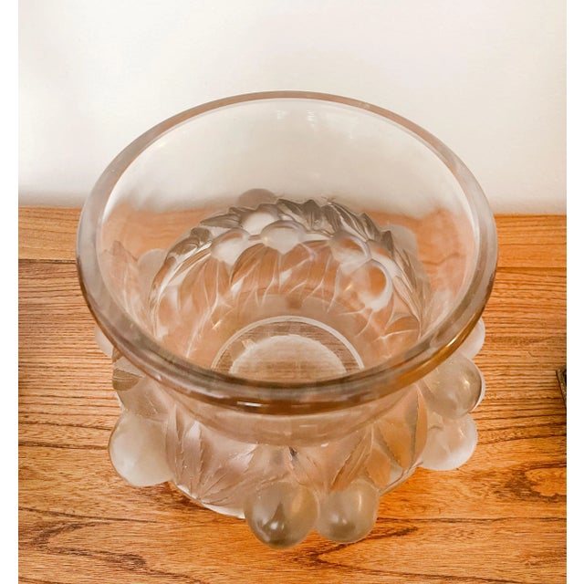 Glass René Lalique, Prunes Vase, C. 1930 For Sale - Image 7 of 8