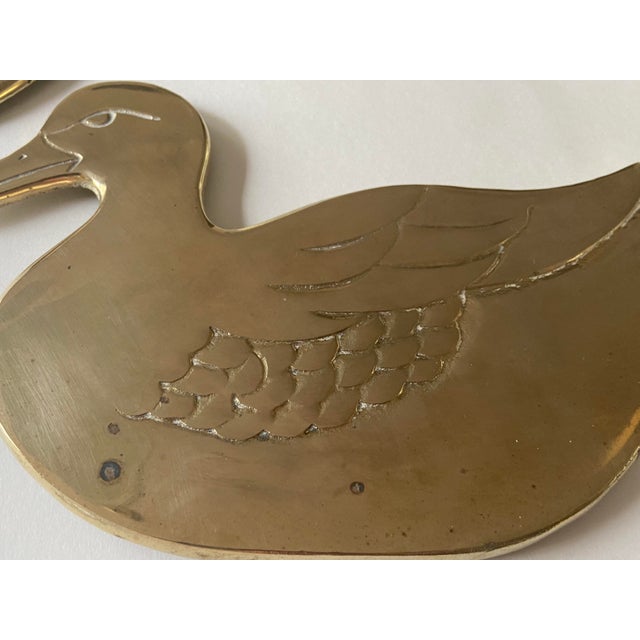 MidCentury Brass Duck Trivets a Pair Chairish