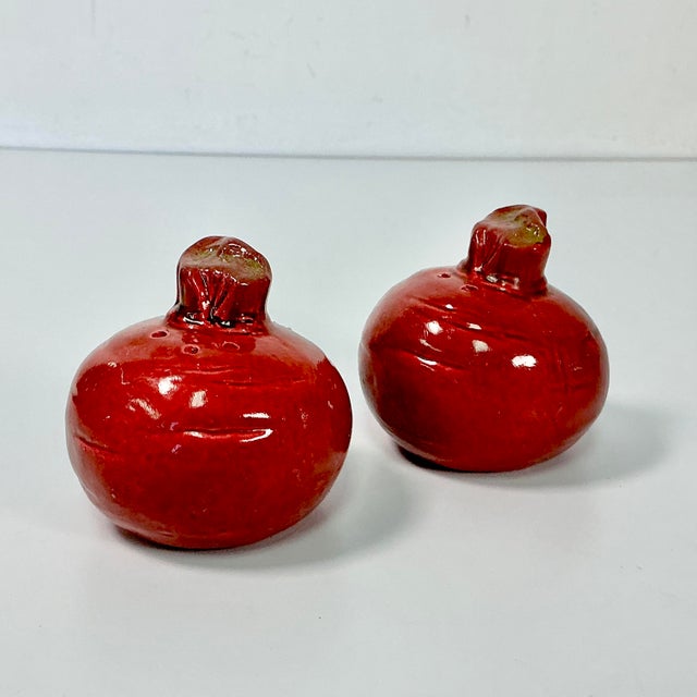 How fun and summery is this pair of Red Beet Salt and Pepper Shakers. They are in the Trompe L’Oeil style and are a large...