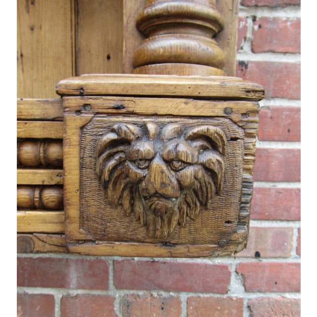 1760s Unique Antique English Country House Georgian Yellow Pine Dresser Back For Sale - Image 4 of 7