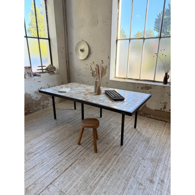 Vintage Tiled Dining Table from Capron, 1950s For Sale - Image 4 of 18