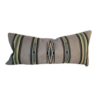 1940s Mexican Serape Wool Pillow For Sale
