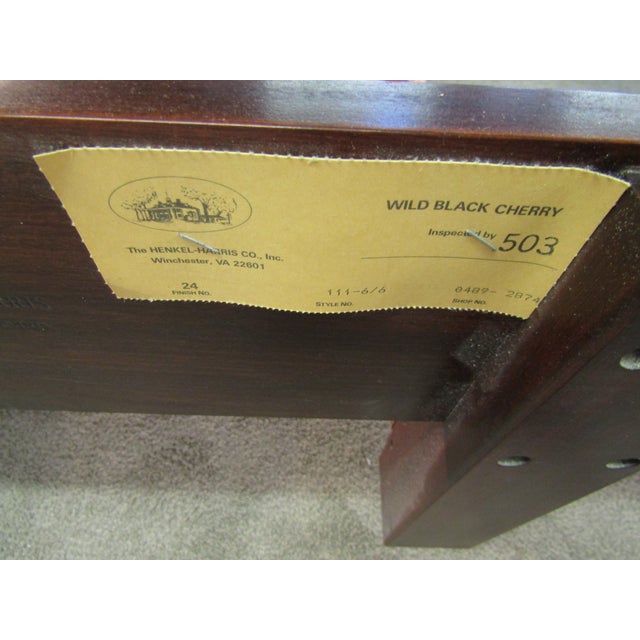 Henkel Harris Solid Cherry King Size Poster Bed For Sale - Image 9 of 10