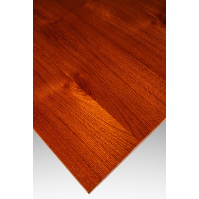 Restored Mid-Century Modern Space Saver Minimalist Hide Away Dropleaf Table W/ 4 Hidden Folding Chairs, Romania, C. 1960's For Sale - Image 12 of 18