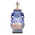 Blue and White Porcelain Table Lamp with Hand-Painted Court Scenes For Sale