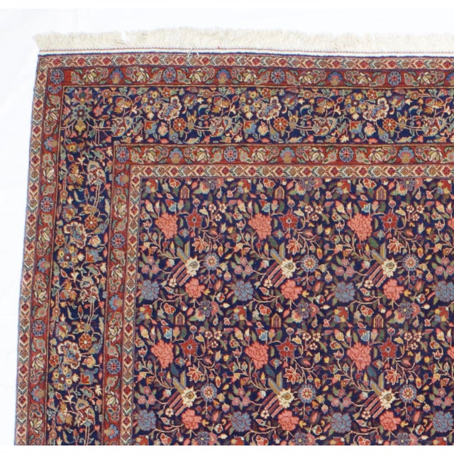 Antique Persian Dabir Kashan Rug 8’7” X 11’4” For Sale - Image 4 of 5
