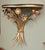 Mid-Century Modern Fine 1950s Gilt Metal Shel With Elgomise Mirror Top For Sale - Image 3 of 10