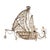Glass Italian Ship Chandelier, 1950s For Sale - Image 7 of 10