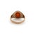 Late 19th Century Victorian 9k Gold Beehive Banded Agate Intaglio Ring, Size 8 For Sale - Image 4 of 7