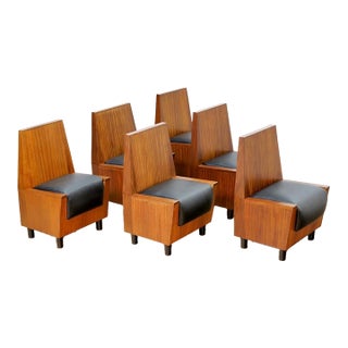 Set of Six 1960s Post Modern Dining Chairs For Sale