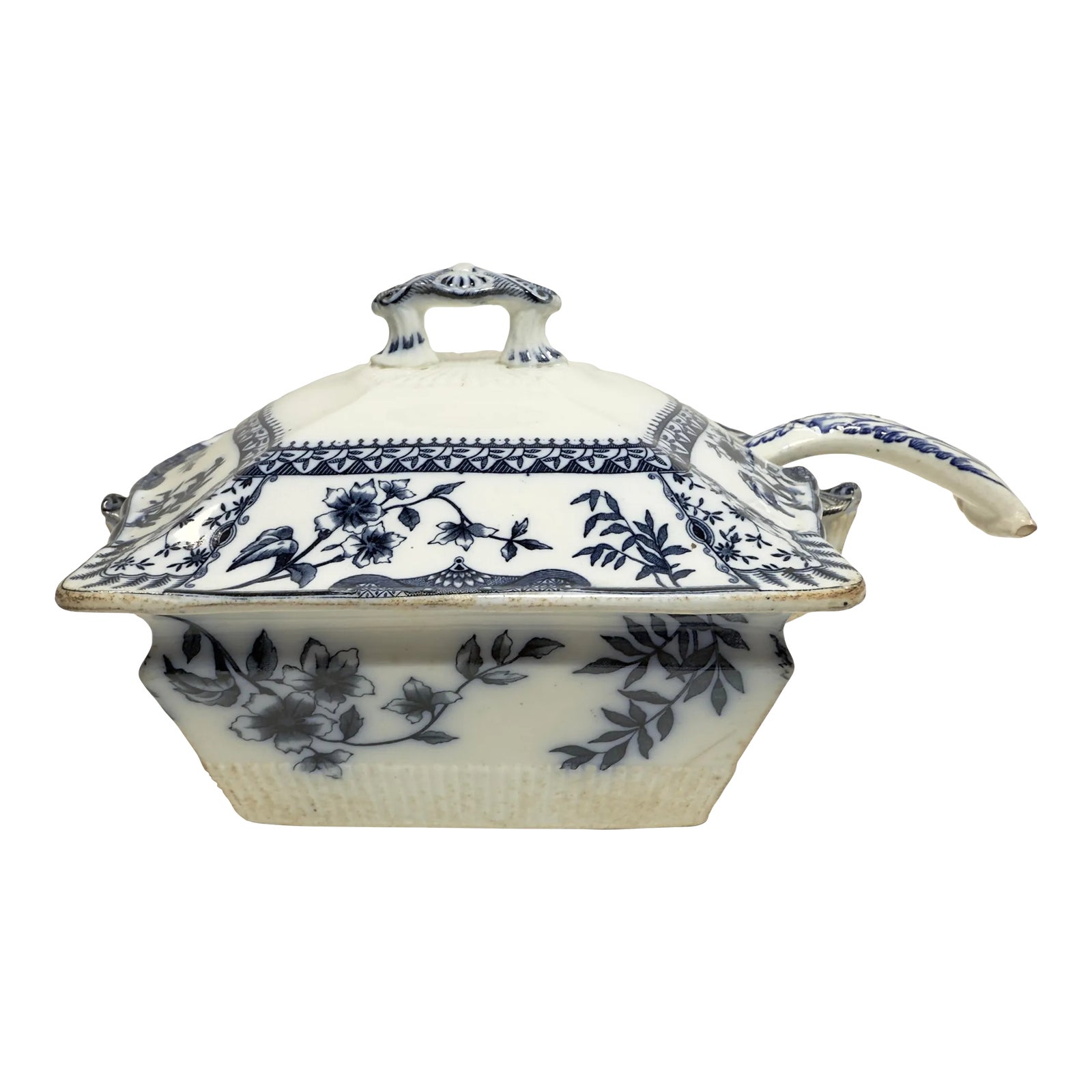 Late 1880's Transferware Ridgways Litchfield Blue Porcelain
