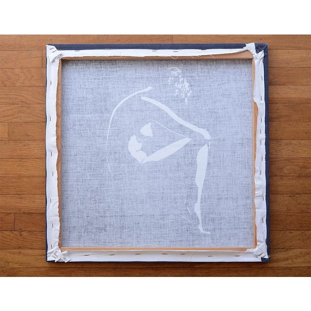 Wood 1970s Portrait of Female Nude Screen Print For Sale - Image 7 of 8