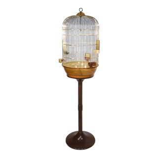 Vintage Space Age Fer Plast Birdcage Made in Italy C. 1970's For Sale