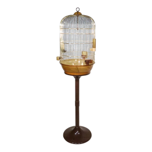 Vintage Space Age Fer Plast Birdcage Made in Italy C. 1970's