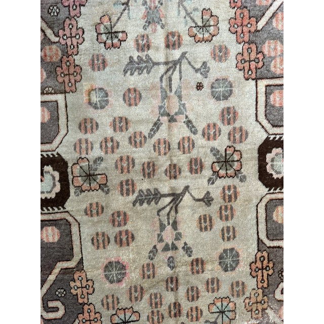 19th-Century Tribal Khotan Samarkand Rug For Sale - Image 4 of 5