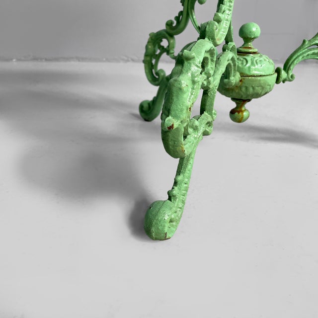 Italian Art Deco Plant Stands in Green Cast Iron, 1930s, Set of 2 For Sale - Image 18 of 18