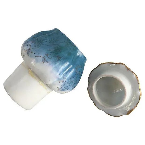 French Antique Paris Porcelain Inkwell or Catchall For Sale - Image 3 of 6