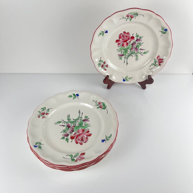 Ceramic Réverbère Model Service for Six People from KG Lunéville, 1950s, Set of 18 For Sale - Image 7 of 17