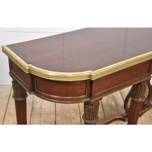 Long French Empire Revival Style Console Table in Mahogany, 1890s For Sale - Image 12 of 18