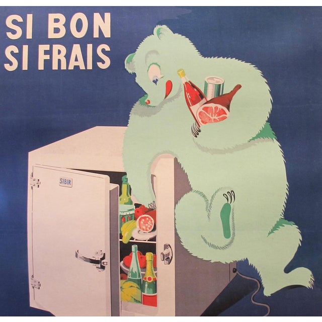 1930s Original French Art Deco Poster Frigo Sibir Chairish
