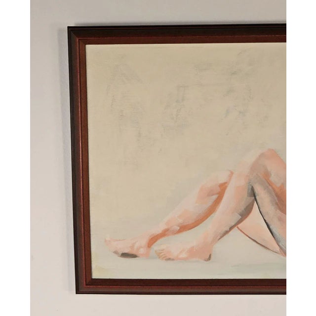 Realism Vintage Painting of an Asian Man, Circa 1980 For Sale - Image 3 of 4