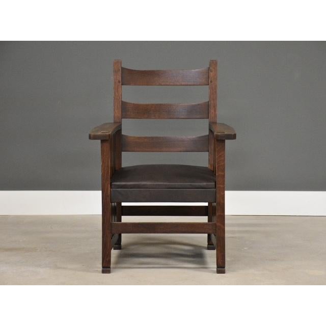 American Early 20th Century L&jg Stickley Onondaga Captain Dining Chair For Sale - Image 3 of 11