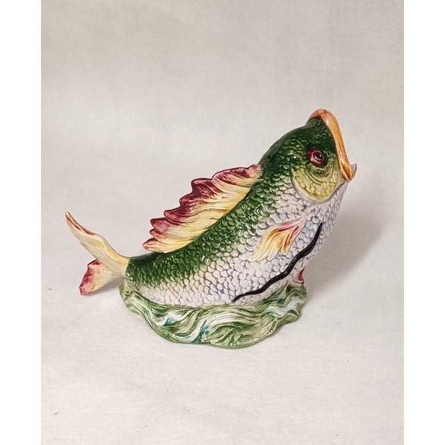 1970s Horizontal Fish-Shaped Ceramic Jug, 1970s For Sale - Image 5 of 12