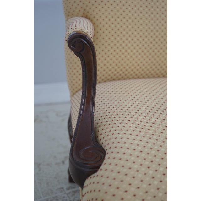 Pair Chippendale Ball and Claw Upholstered Library Chairs For Sale - Image 16 of 18