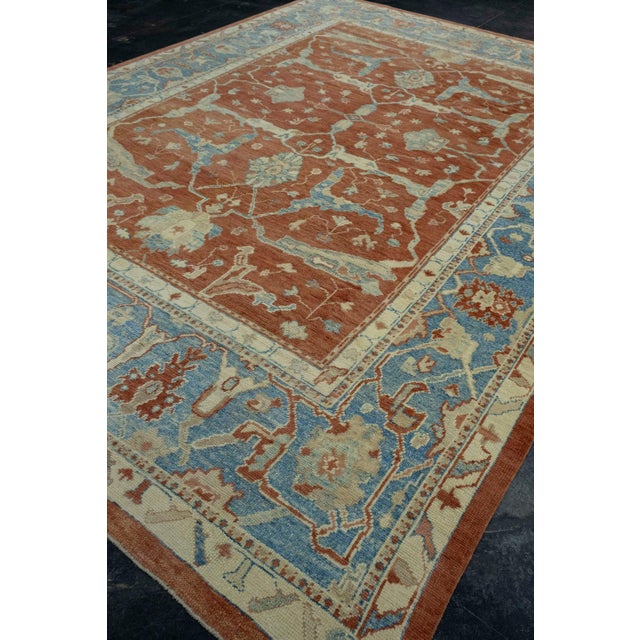 Turkish Oushak Rug 10'1" x 13'8" #18623 For Sale - Image 4 of 8