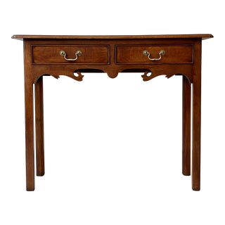 Diminutive Cherry & Mahogany Chippendale Style Console Table For Sale