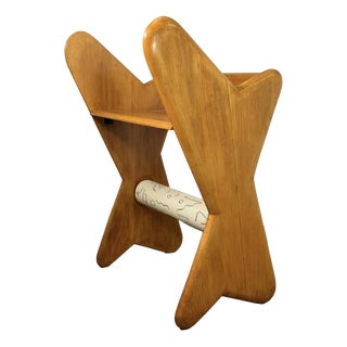 Vintage Wooden Console Table with Ceramic by Vittorio Dassi for Dassi Mobili Moderni, 1950s For Sale