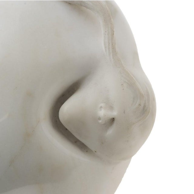 Marble Female Portrait Sculpture, 1993 For Sale - Image 4 of 6