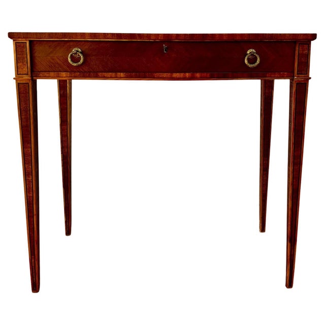 Wood French Walnut Veneer Table, 1940s For Sale - Image 7 of 18