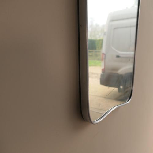 Shield Mirror in Steel For Sale - Image 14 of 18