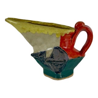 John Gill Vintage Glazed Stoneware Sculpture Titled "Pitcher #6" For Sale