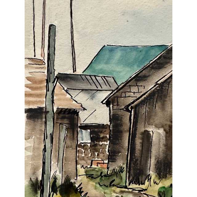 Original watercolor on paper by Henry Emil Salloch, also known as Heinz Emil Salloch, the German-born American artist and...