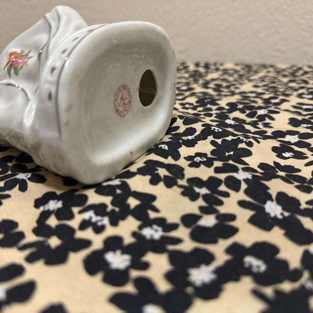 Ceramic Vintage Japanese Porcelain Victorian Lady Figurine Playing Cello, 'Melody in Motion' Style, 1980s For Sale - Image 7 of 11