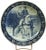 1950s Plate, Boch Blue Delft Carriage Large White Black For Sale - Image 5 of 5