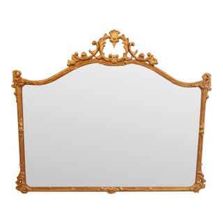 Large Gold French Louis XV Style Beveled Glass Mirror Possibly Friedman Brothers For Sale