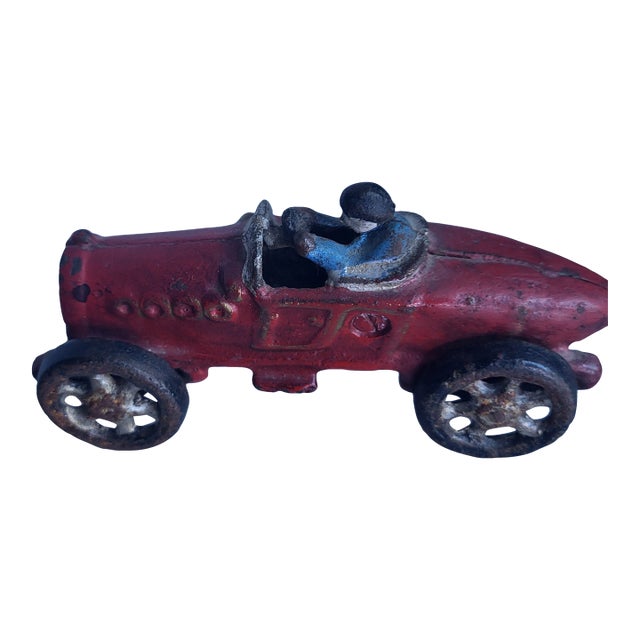 Antique Cast Iron Racer Car For Sale