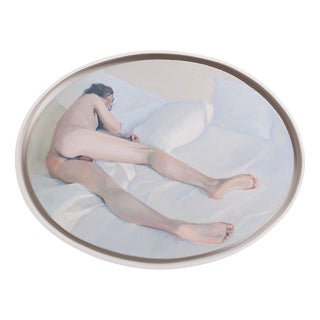 Justyna Kuklo, Sleeping Beauty II Tondo, Male Nude, 2011, Oil Painting on Canvas, Framed For Sale