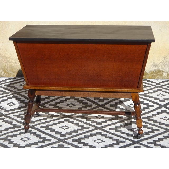 Bin-Shaped Cabinet on Wheels, 1980s For Sale - Image 16 of 18