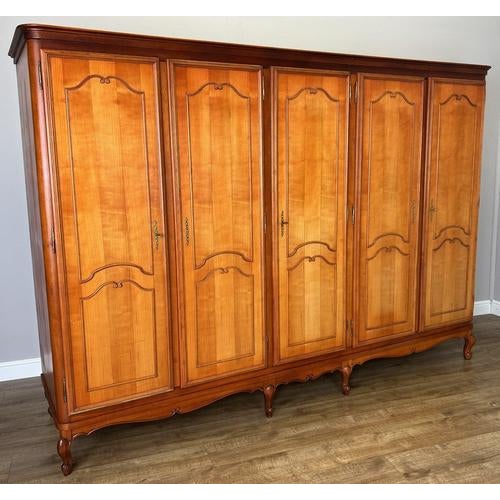 Wardrobe Vintage French Louis Xvi Style Five Door Carved Armoire Lot 4845 For Sale - Image 13 of 13