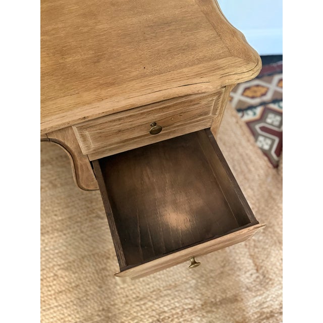 Louis XV Country Chic Oak Ministers Desk, 1970s For Sale - Image 10 of 18