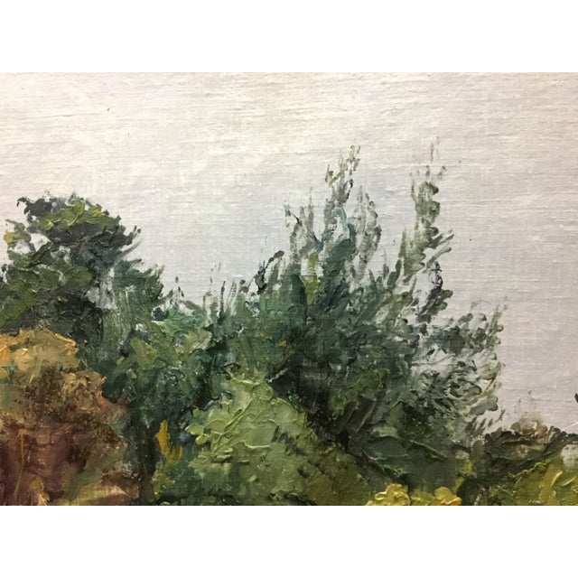 Impressionist 1950s Oil Painting Near the Forest Yakovlev B. N. For Sale - Image 3 of 12