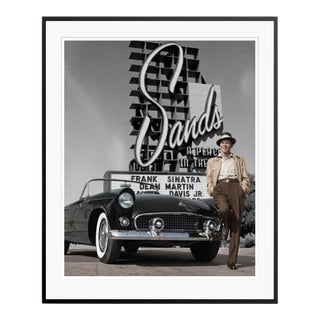 Frank Sinatra at Sands Hotel Black Framed Archival Pigment Print For Sale